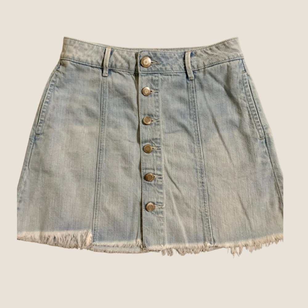 Light Wash Denim Skirt